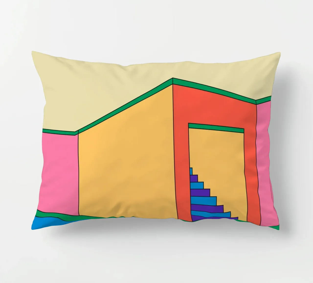 Building Retro cuscino da galihstudio