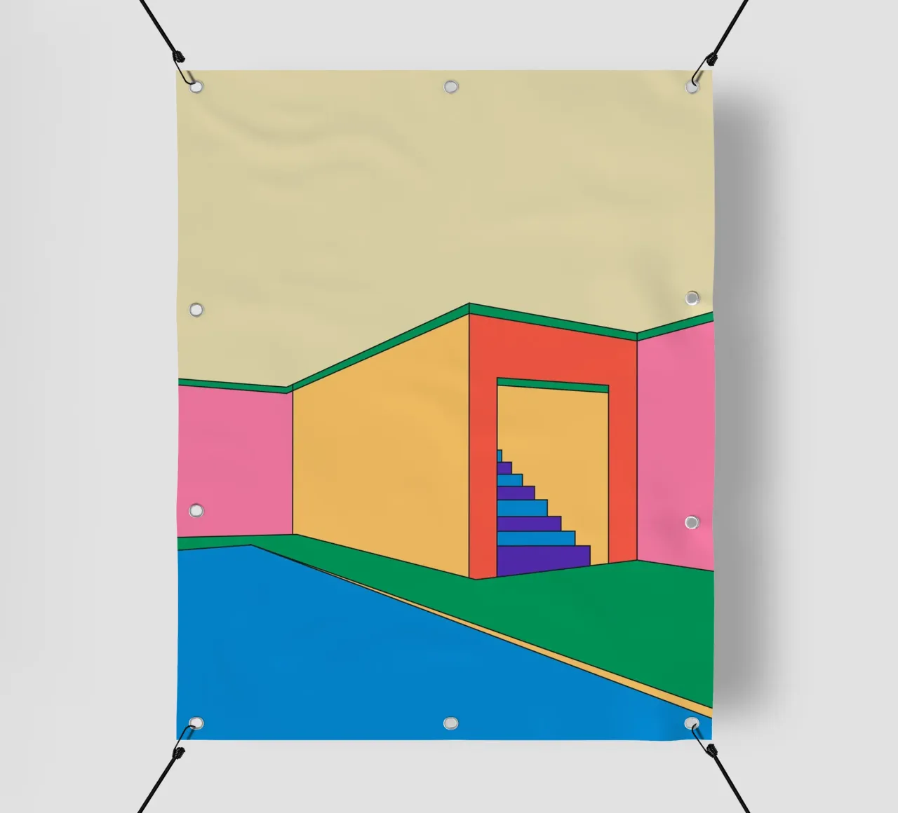 Building Retro telo in pvc da galihstudio