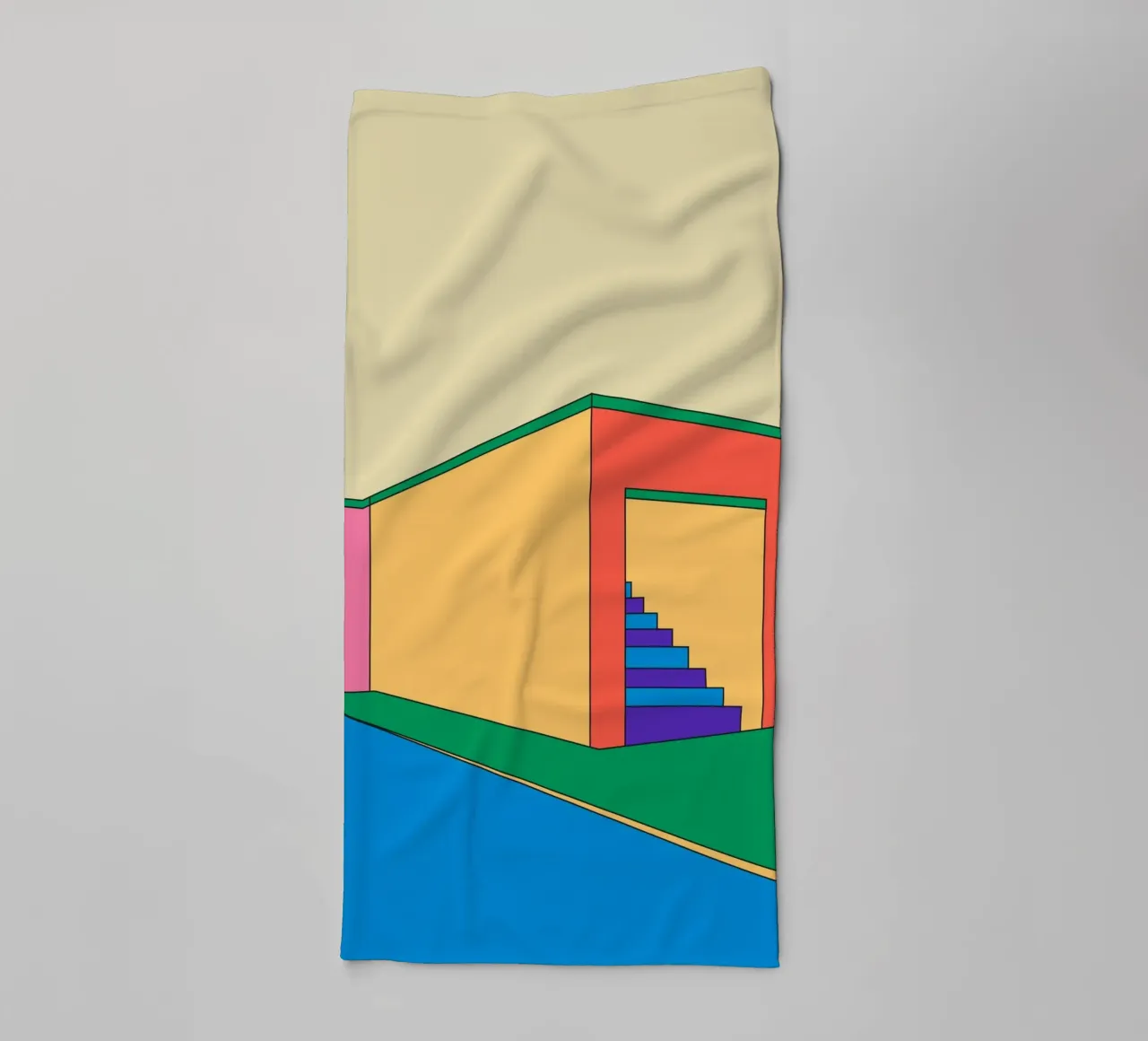 Building Retro asciugamano da bagno da galihstudio