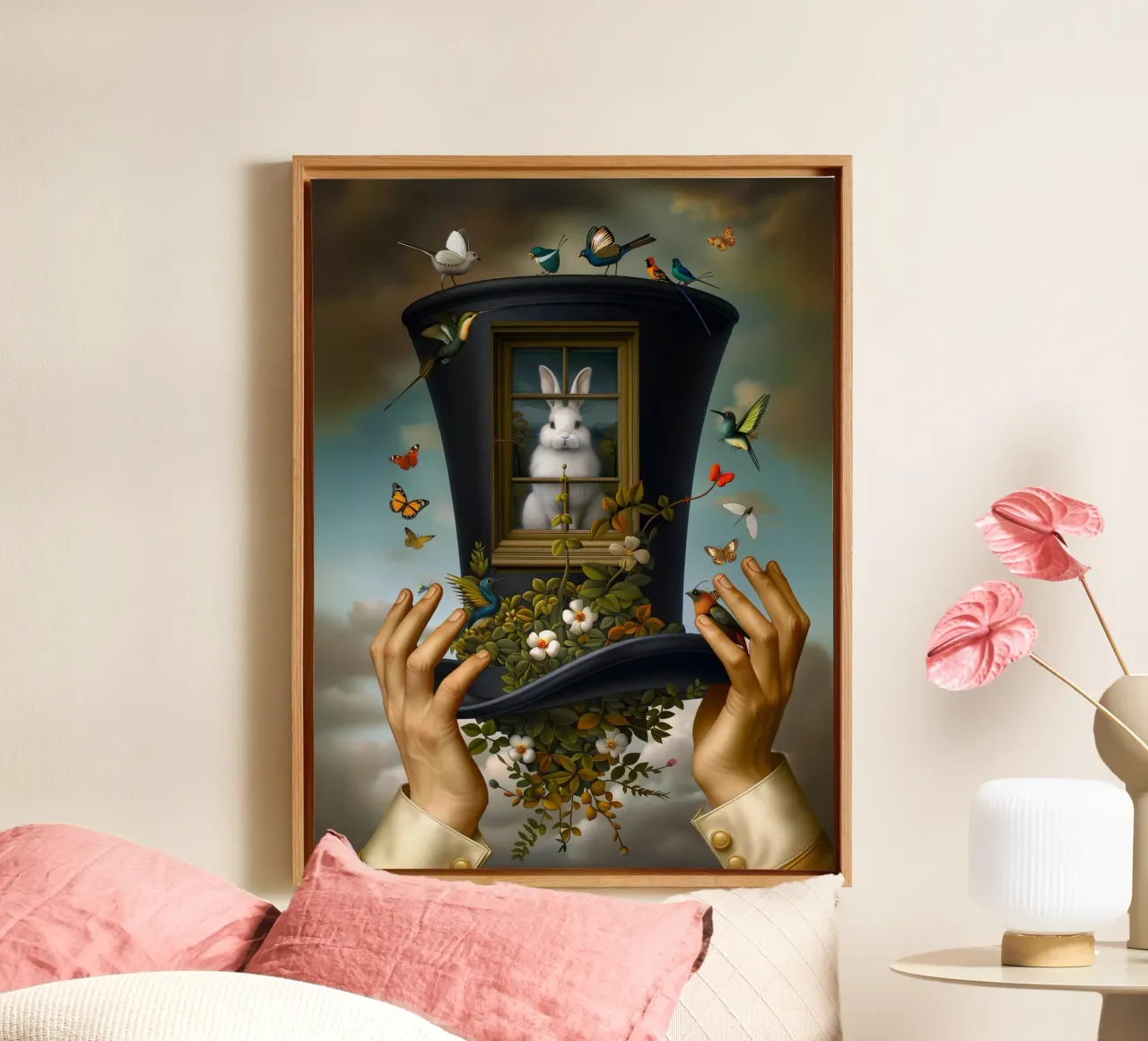 Christephania Tarot - De Magiër canvas met Baklijst van christephania