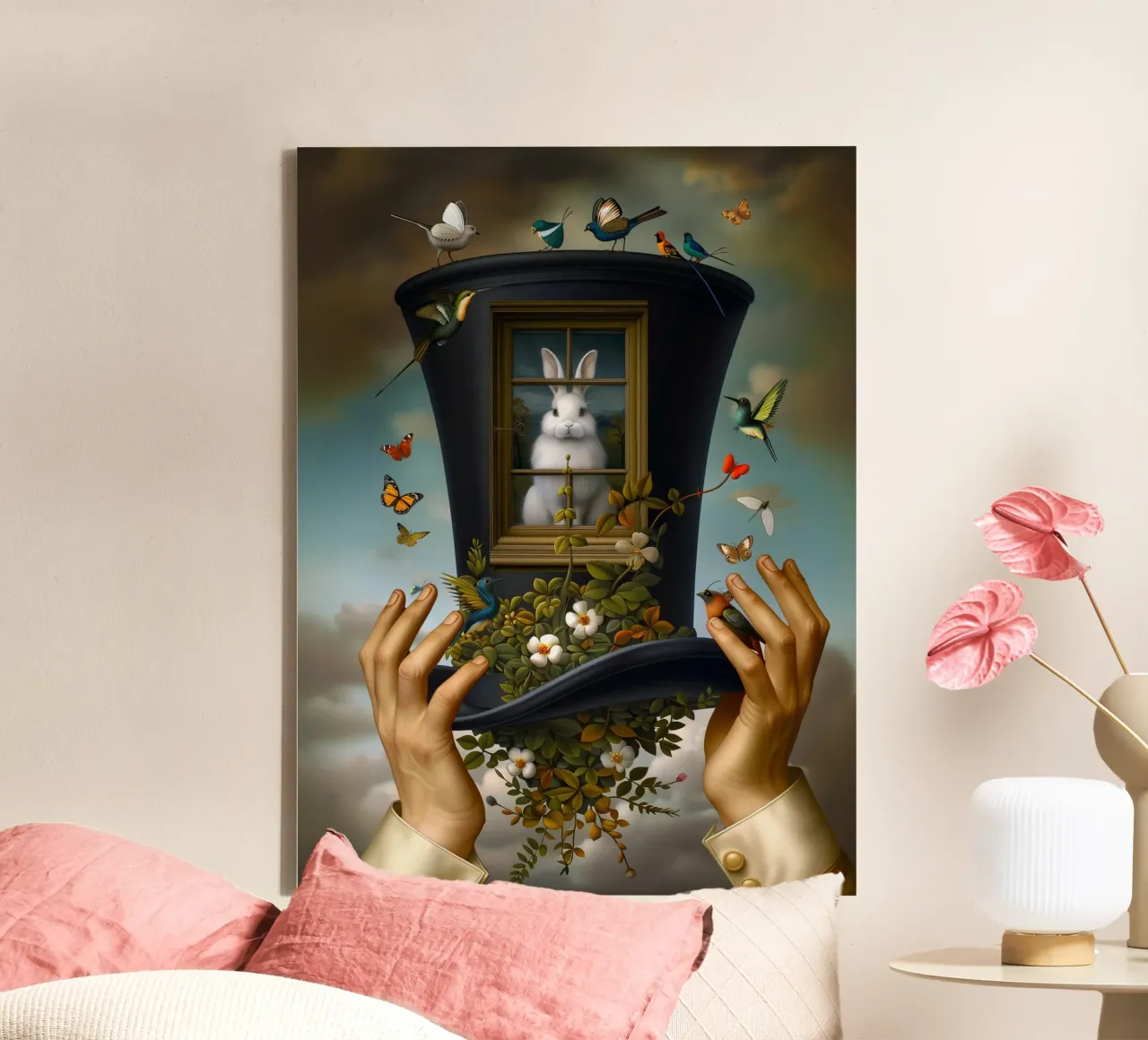 Christephania Tarot - De Magiër canvas met Baklijst van christephania