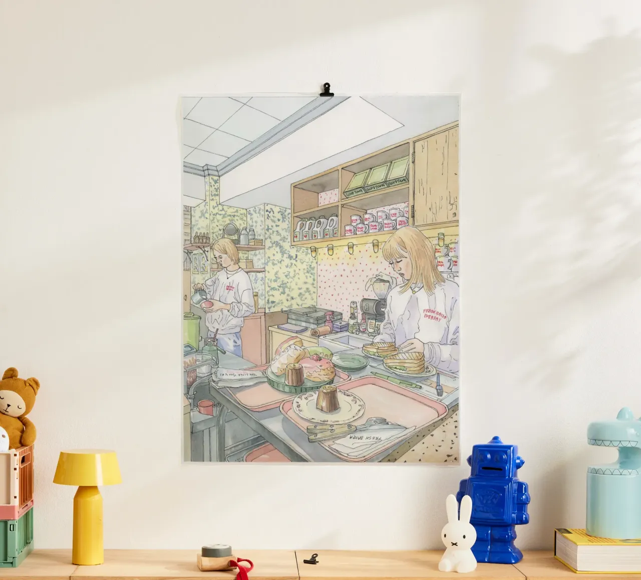 Cafe in Tokyo poster da Ellen Garden
