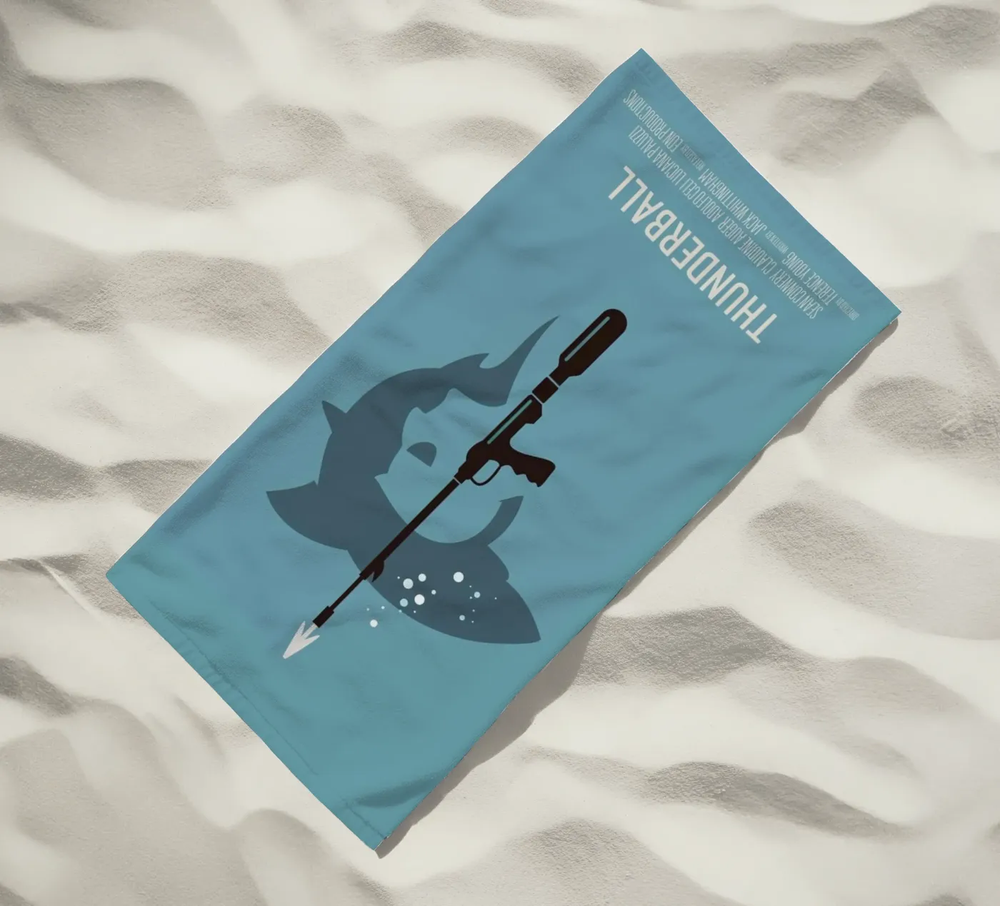 Thunderball beach towel by Bruno Morphet
