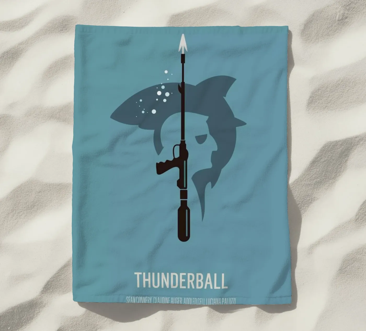 Thunderball beach towel by Bruno Morphet