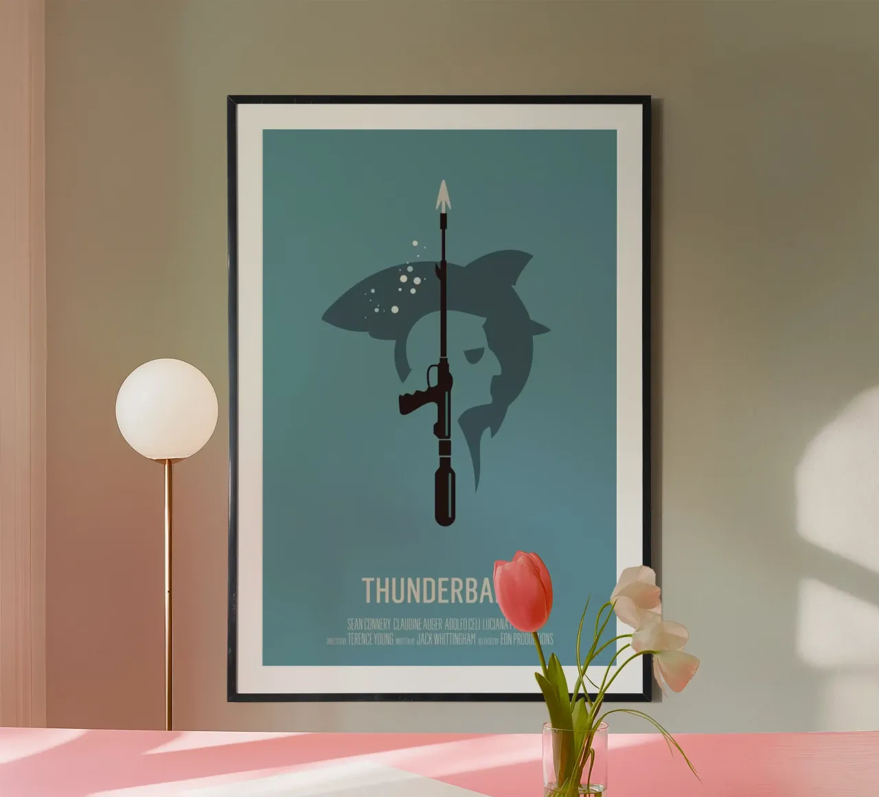 Thunderball poster con telaio in alluminio da Bruno Morphet