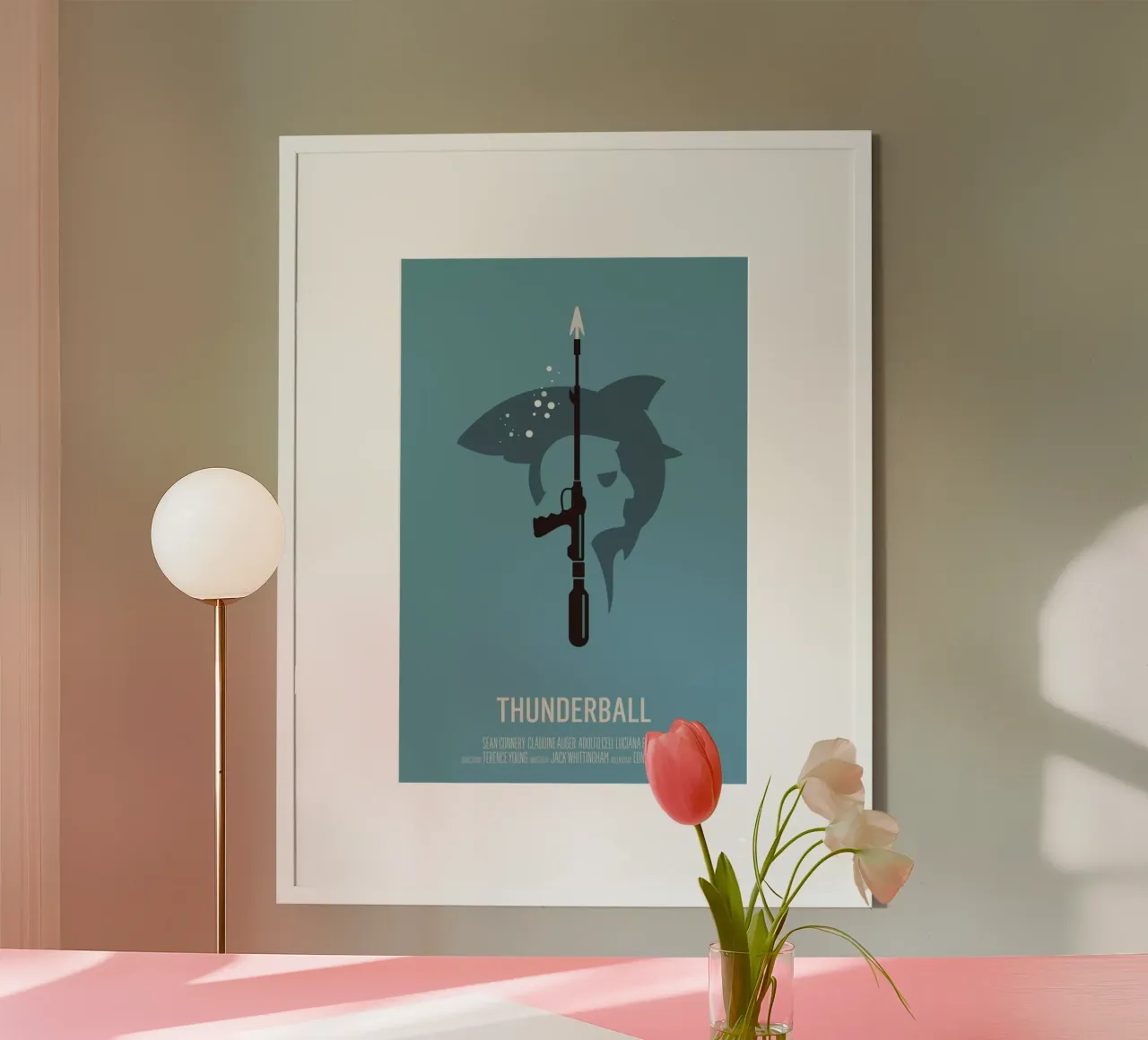 Thunderball poster con telaio in alluminio da Bruno Morphet