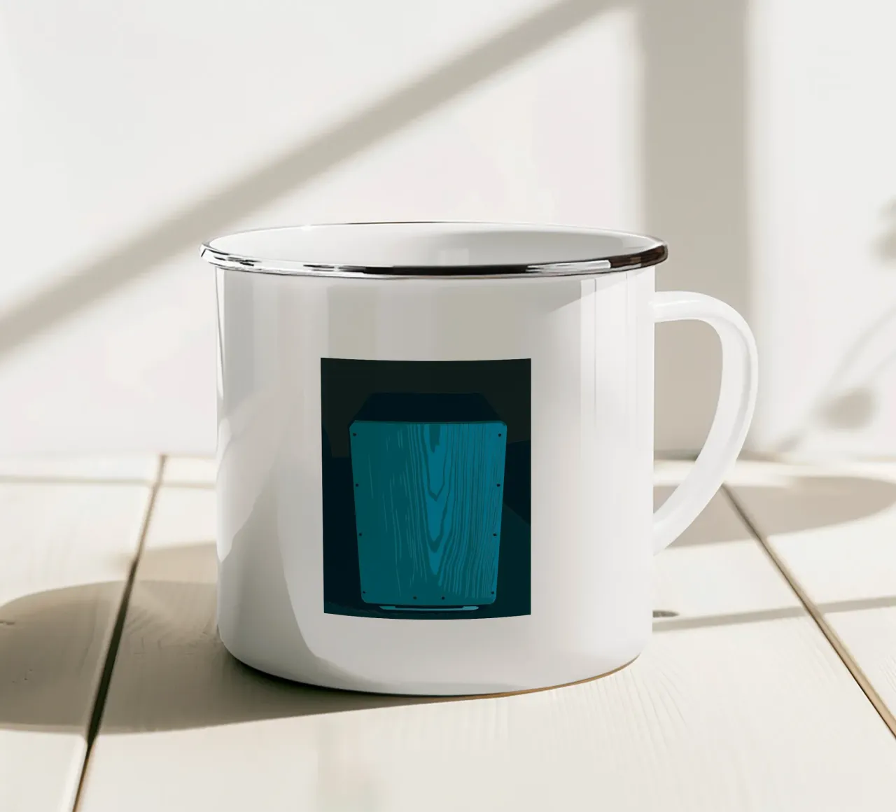 Cajon-Musik Emaille Tasse von MUSIC EDITION