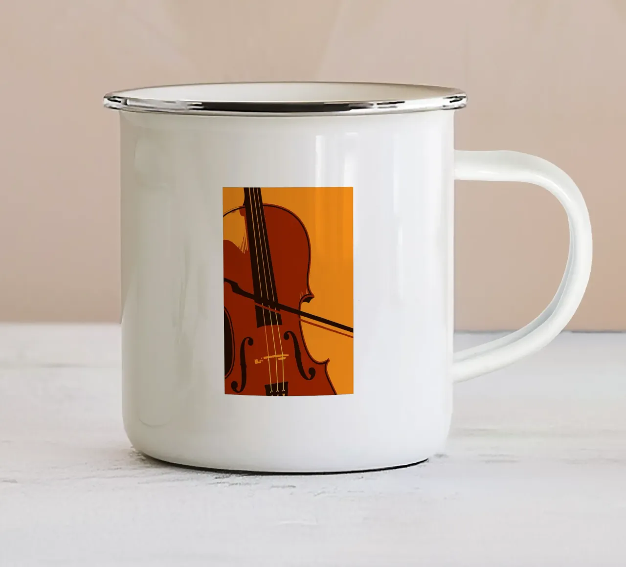 Geige Emaille Tasse von MUSIC EDITION