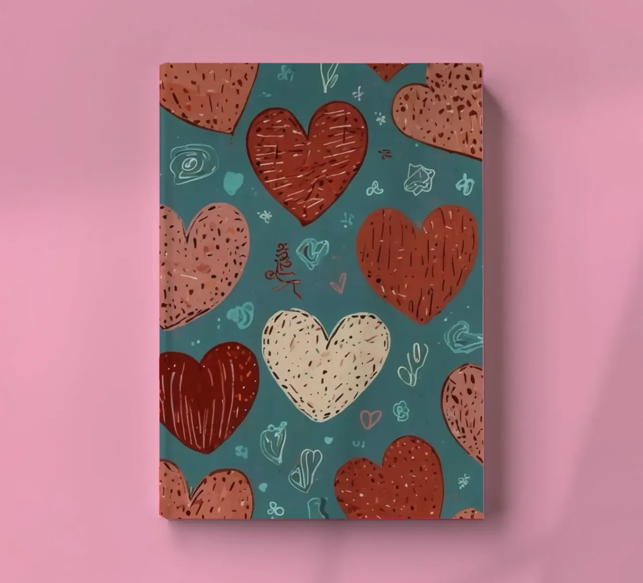 heart patterns for Valentine's Day celebration and romantic notebook by DesignDoodle