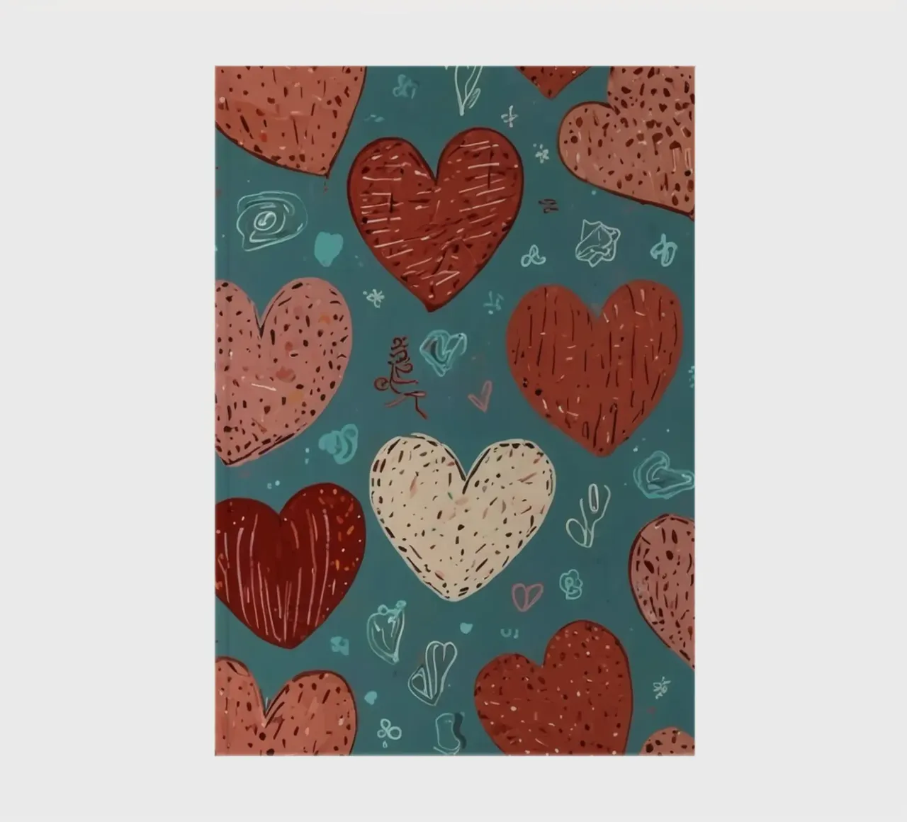 heart patterns for Valentine's Day celebration and romantic notebook by DesignDoodle