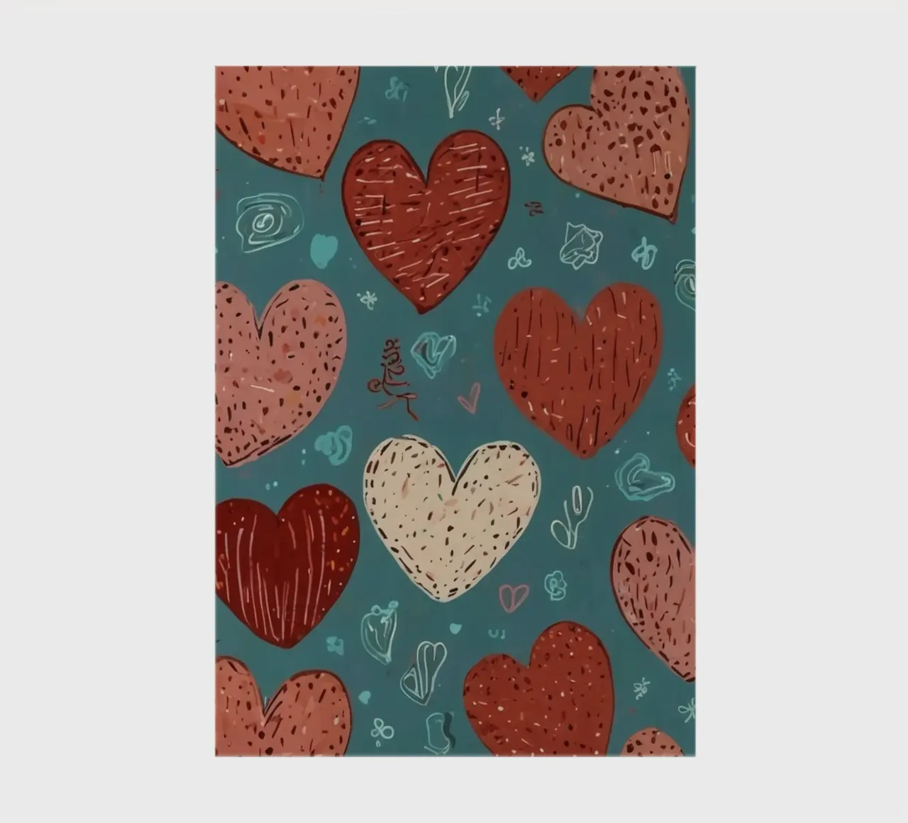 heart patterns for Valentine's Day celebration and romantic notebook by DesignDoodle
