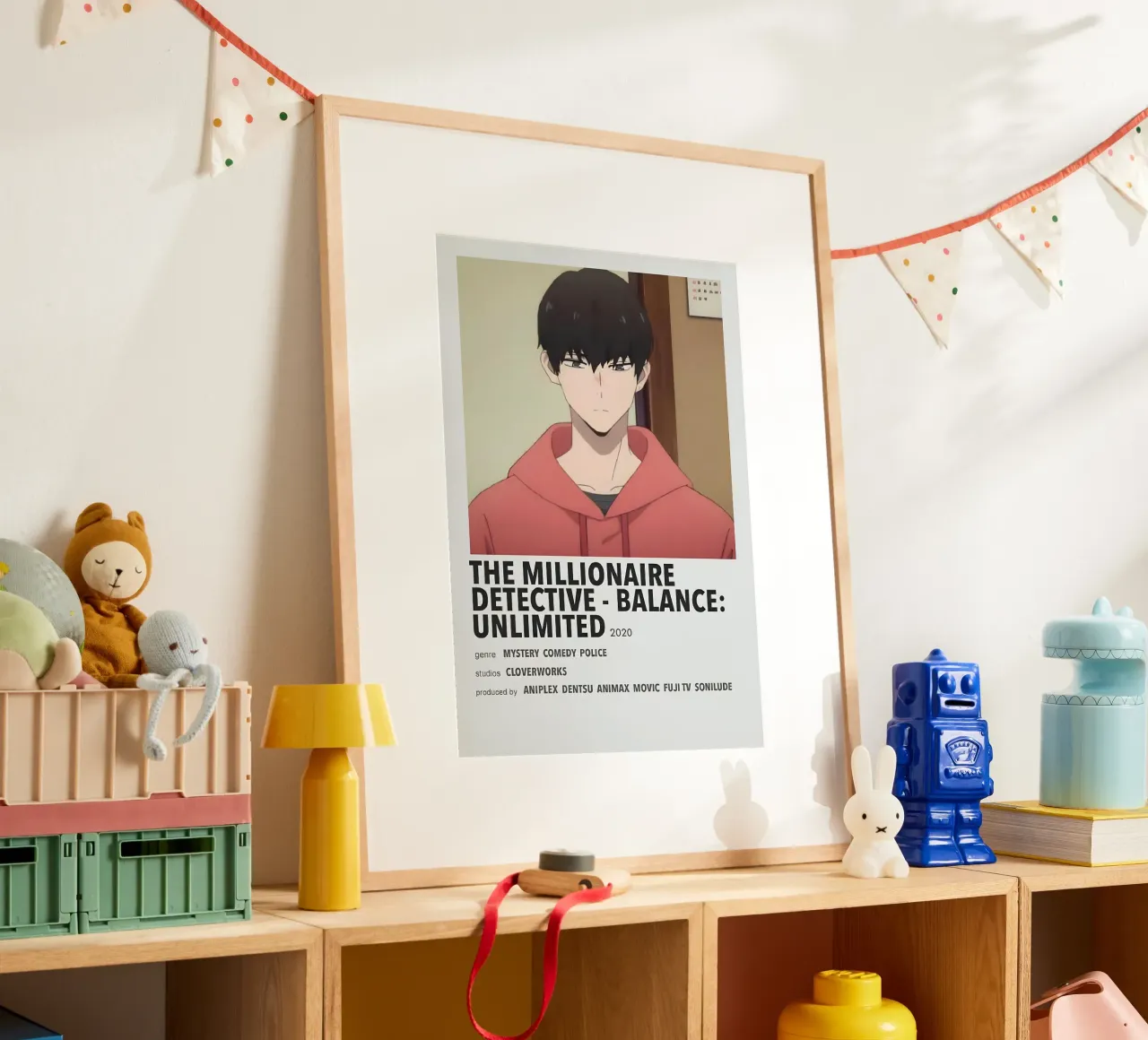 THE MILLIONAIRE DETECTIVE - BALANCE UNLIMITED 2020 poster con telaio in legno da Totoya