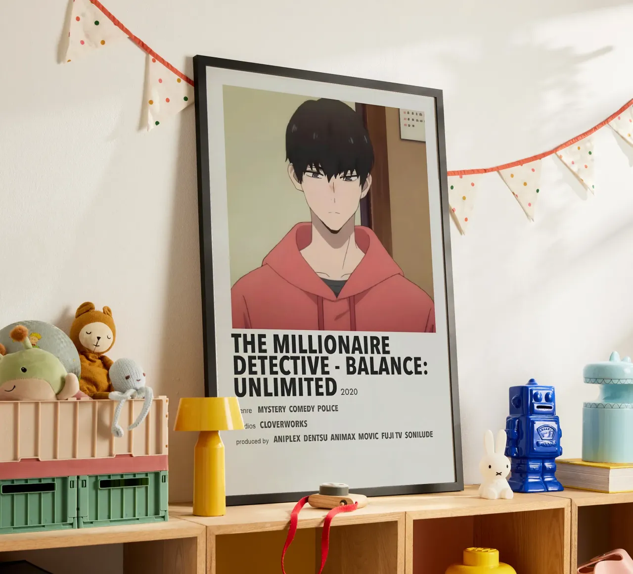 THE MILLIONAIRE DETECTIVE - BALANCE UNLIMITED 2020 poster con telaio in legno da Totoya