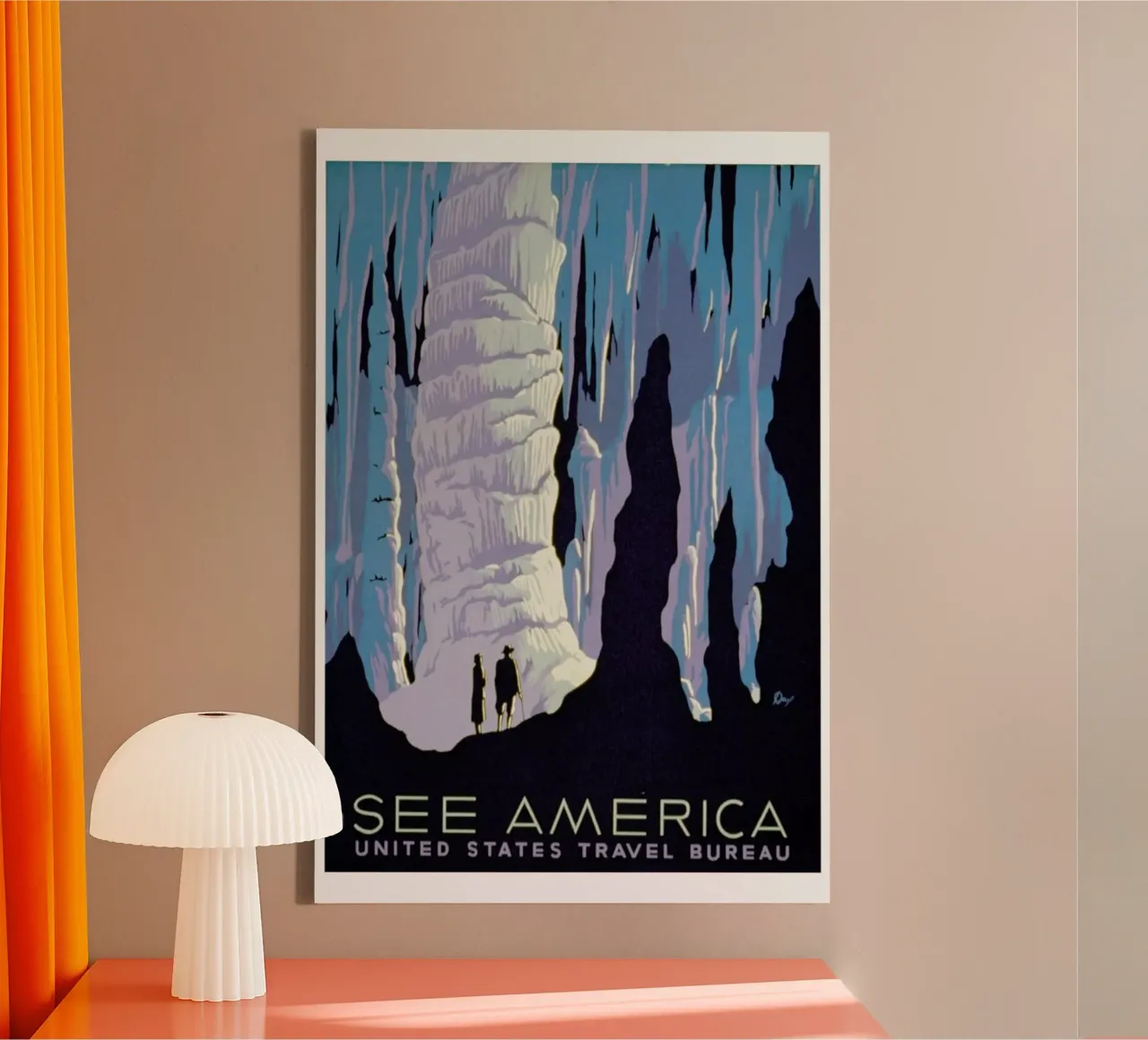 america2 tela con Cornice a cassetta da Robert Livingston