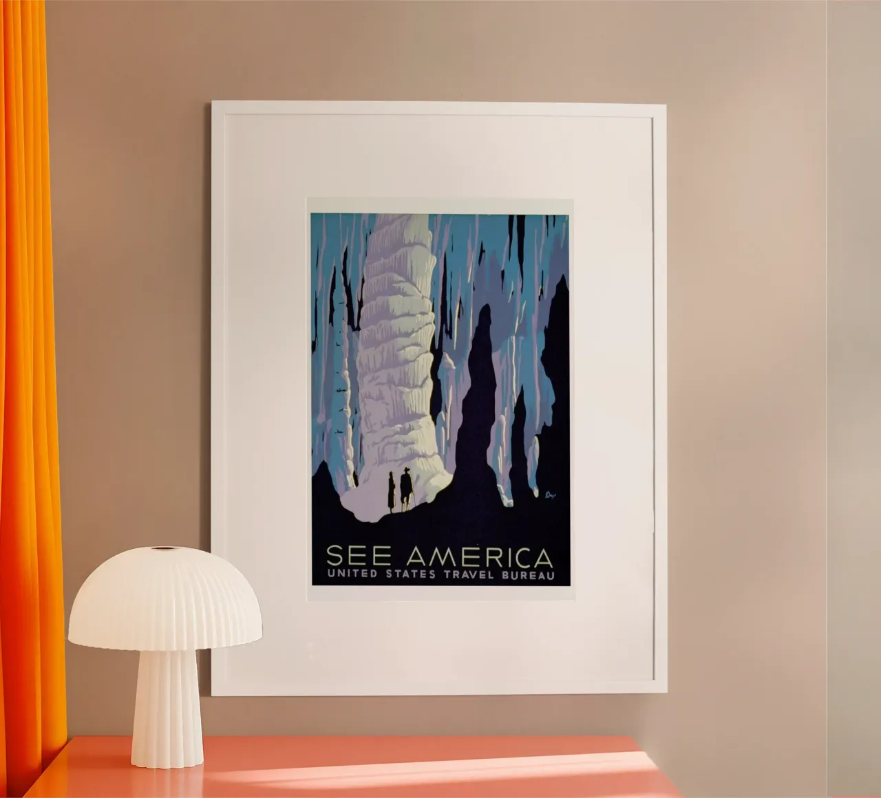 america2 poster con telaio in plastica da Robert Livingston