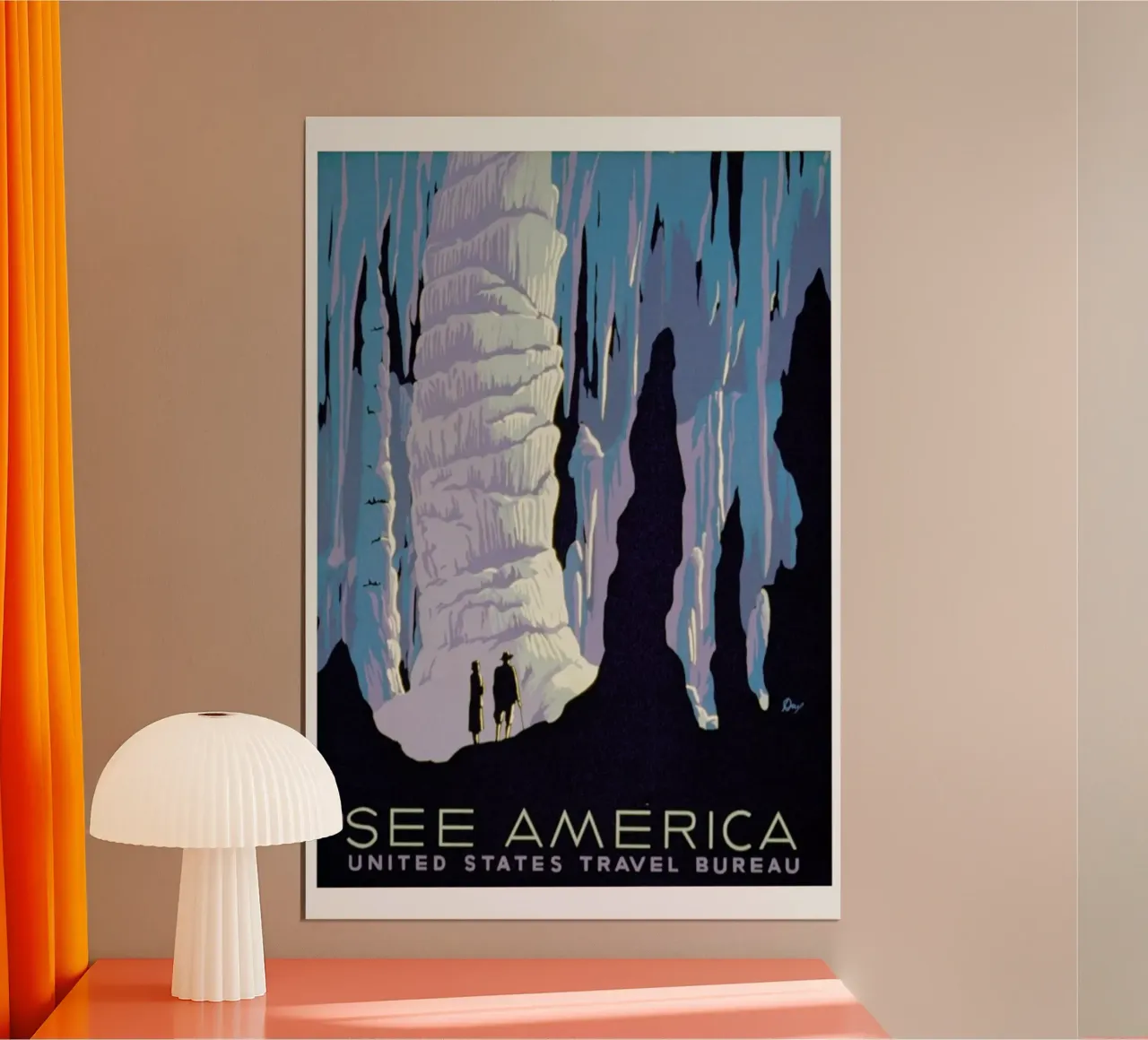 america2 poster con telaio in plastica da Robert Livingston
