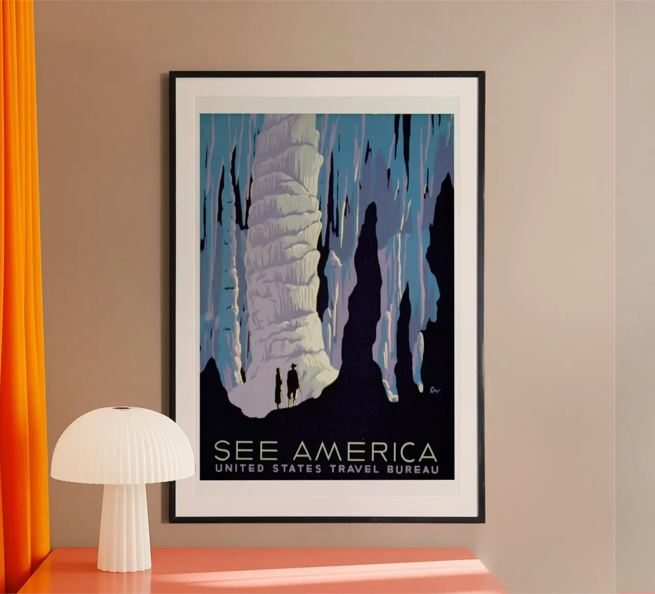 america2 poster con telaio in plastica da Robert Livingston