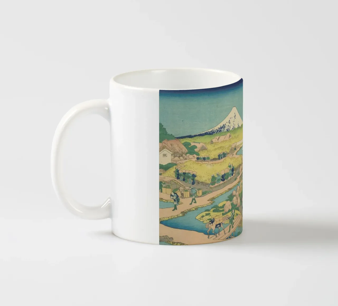 Hokusai - Fuji from the Katakura Tea Fields in Suruga tazza in ceramica da ARTOTHEK
