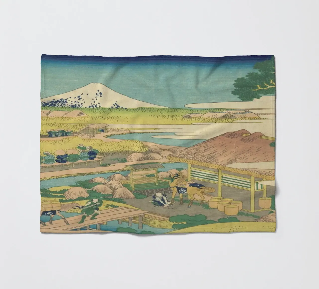 Hokusai - Fuji from the Katakura Tea Fields in Suruga coperta in pile da ARTOTHEK