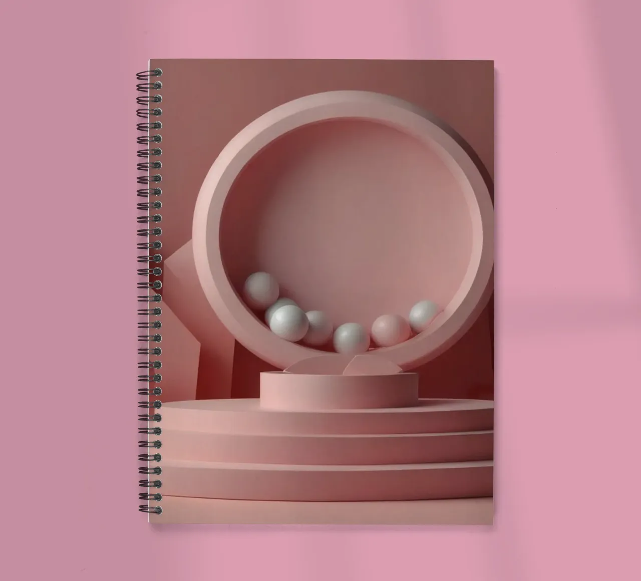romantic Valentine's Day celebration featuring soft shapes spiral notebook by DesignDoodle