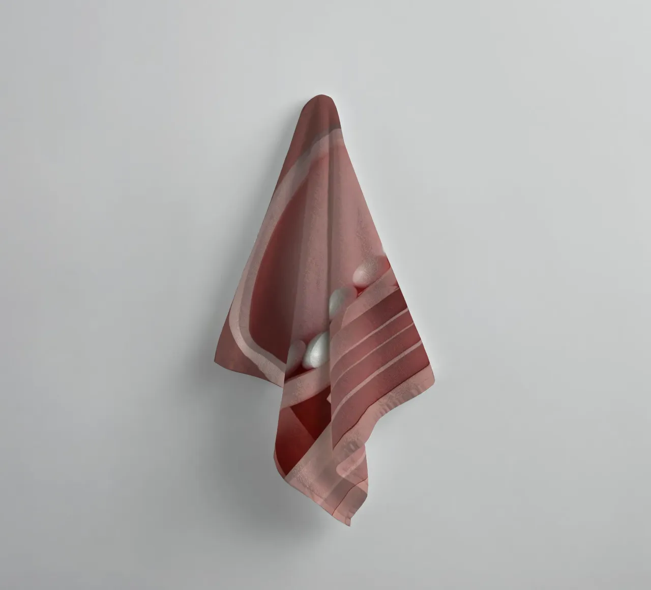 romantic Valentine's Day celebration featuring soft shapes towel by DesignDoodle
