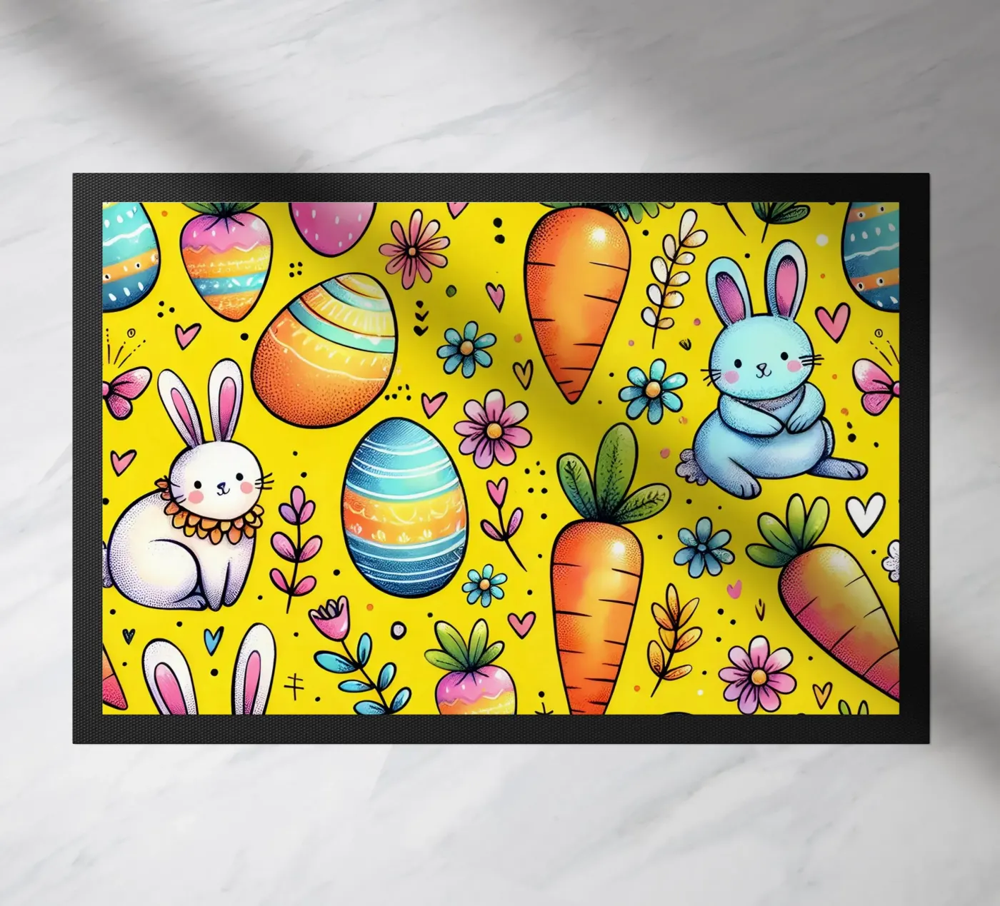 Scarabocchi del coniglietto di Pasqua zerbino da Happy Littles