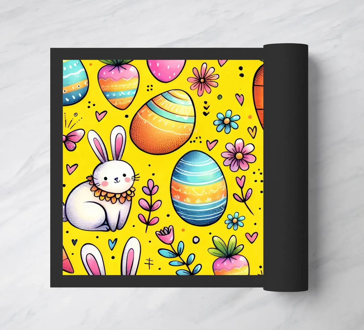 Scarabocchi del coniglietto di Pasqua zerbino da Happy Littles