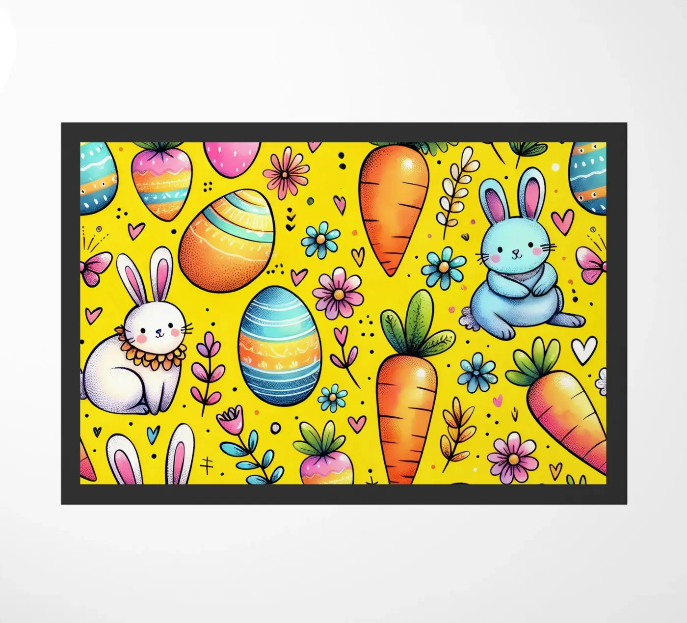 Scarabocchi del coniglietto di Pasqua zerbino da Happy Littles