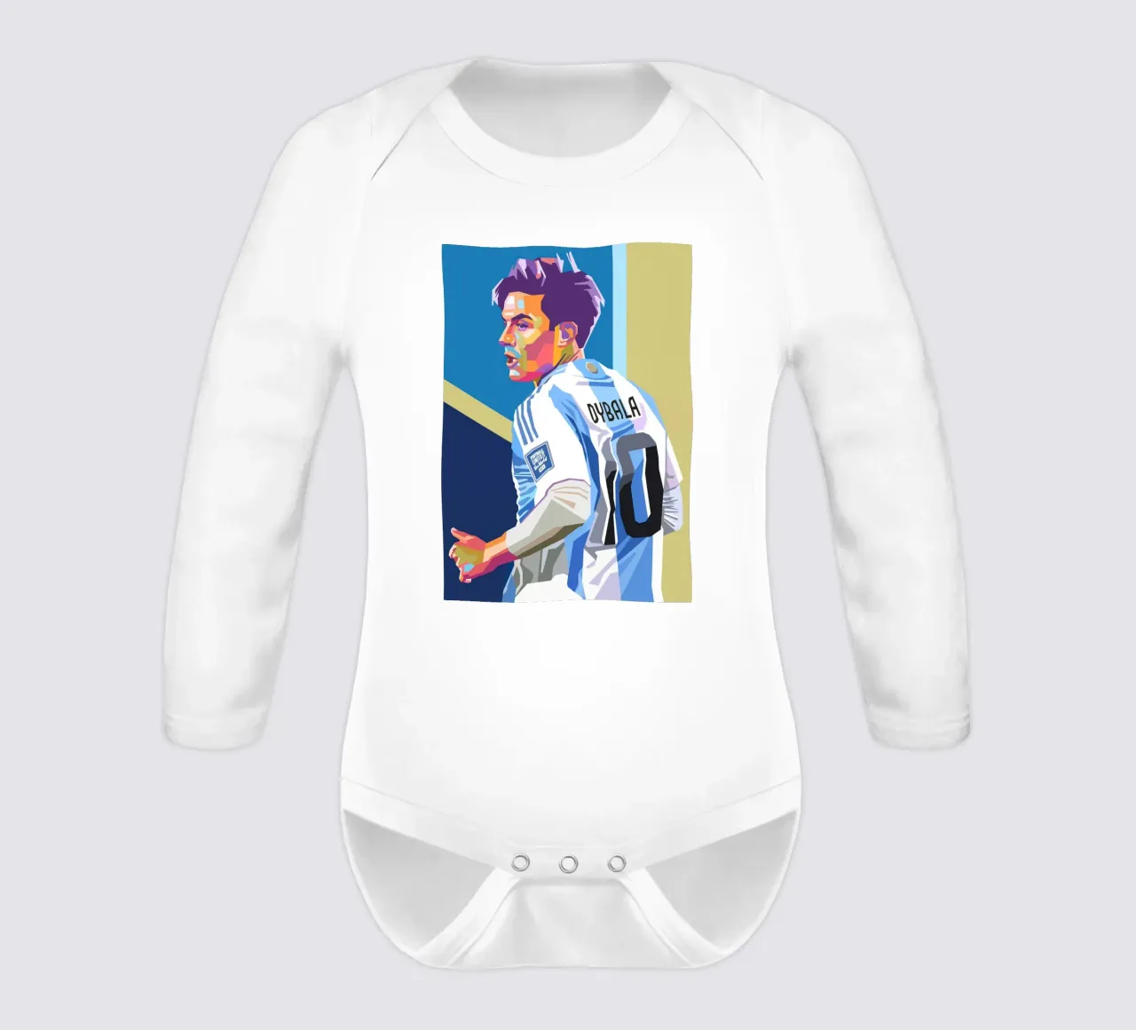 Paulo Dybala Argentinien Fußballspieler Langarm Babybody von Hantamrata