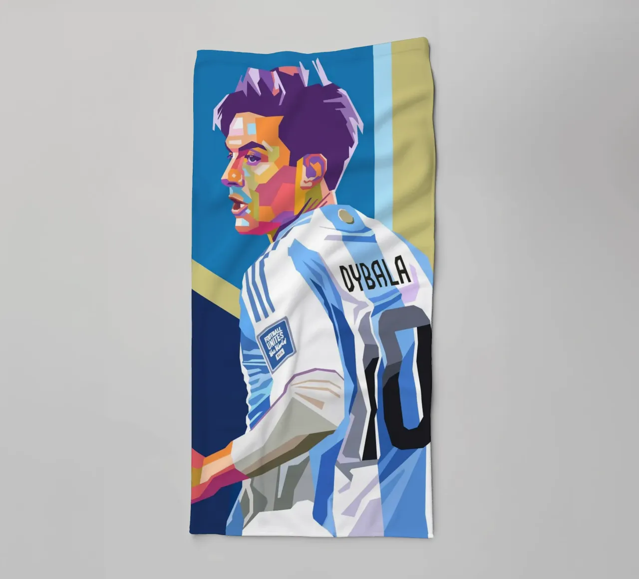Paulo Dybala calciatore argentino asciugamano da bagno da Hantamrata