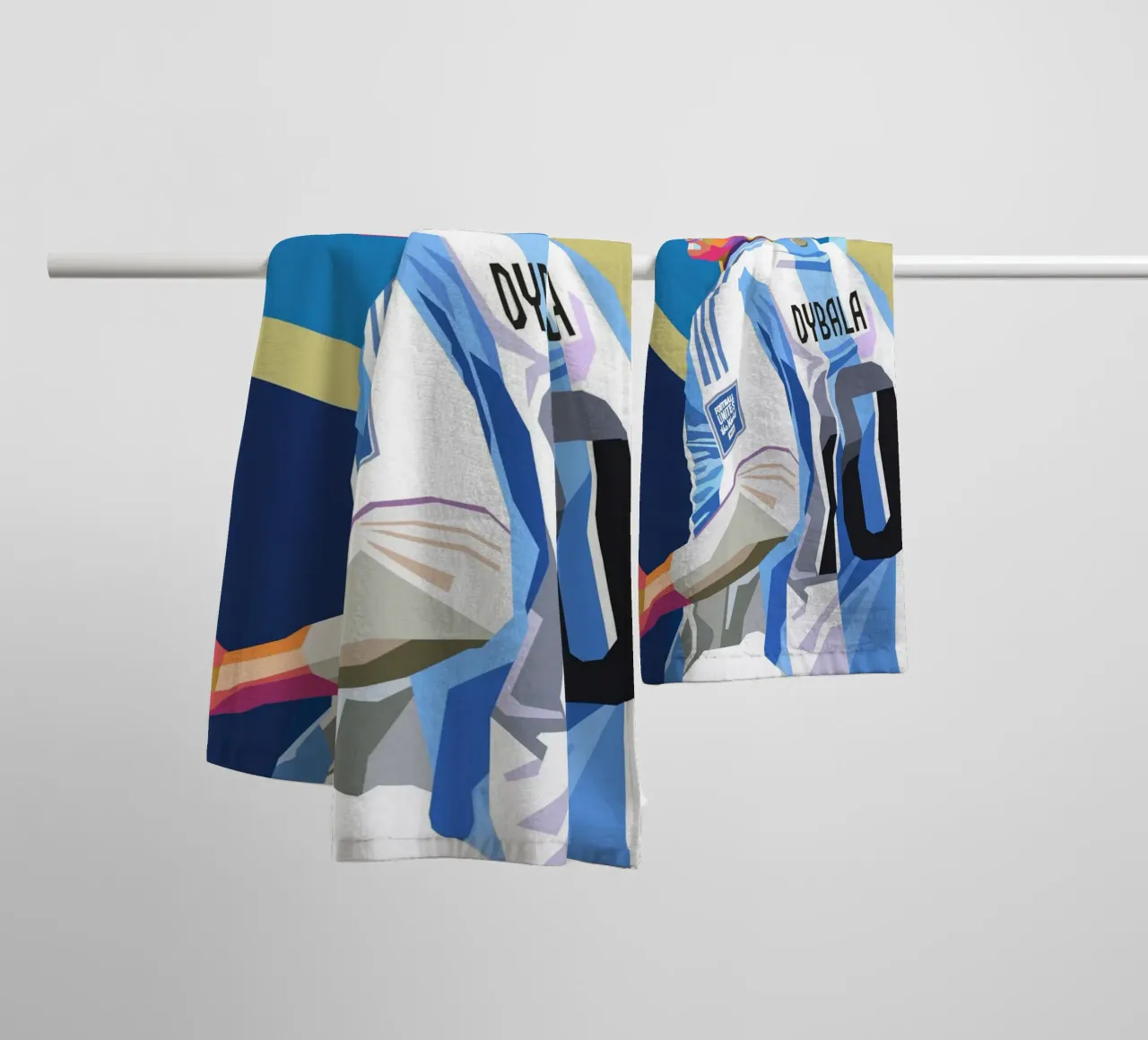 Paulo Dybala calciatore argentino asciugamano da bagno da Hantamrata