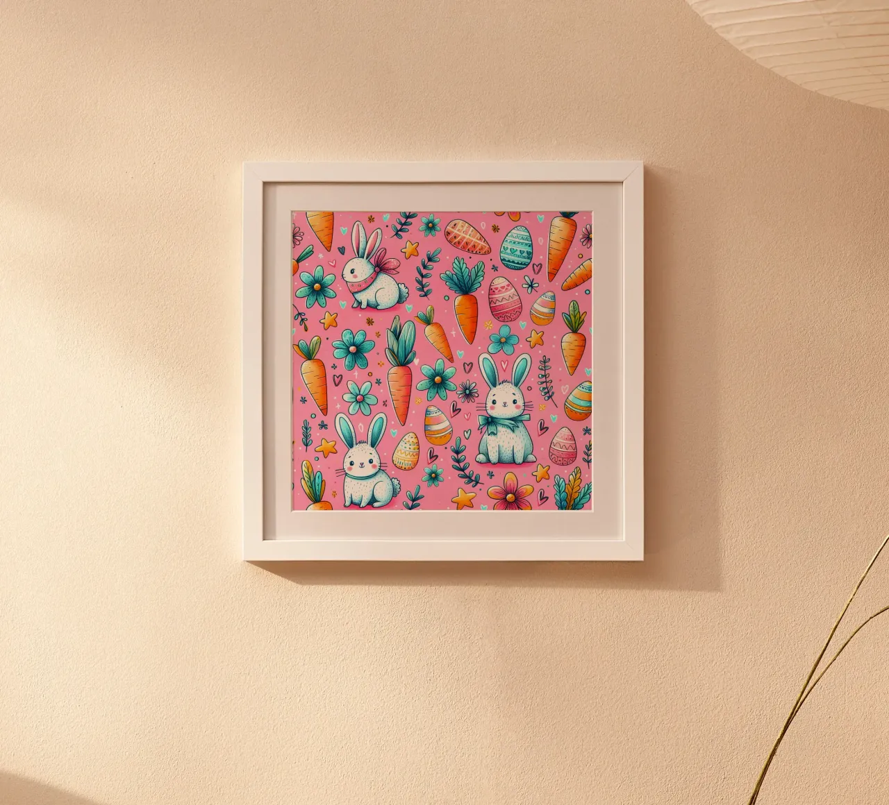 Scarabocchi del coniglietto di Pasqua poster da Happy Littles