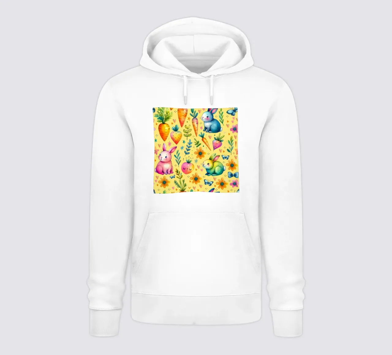 Garabatos del conejo de Pascua sudadera con capucha de Happy Littles