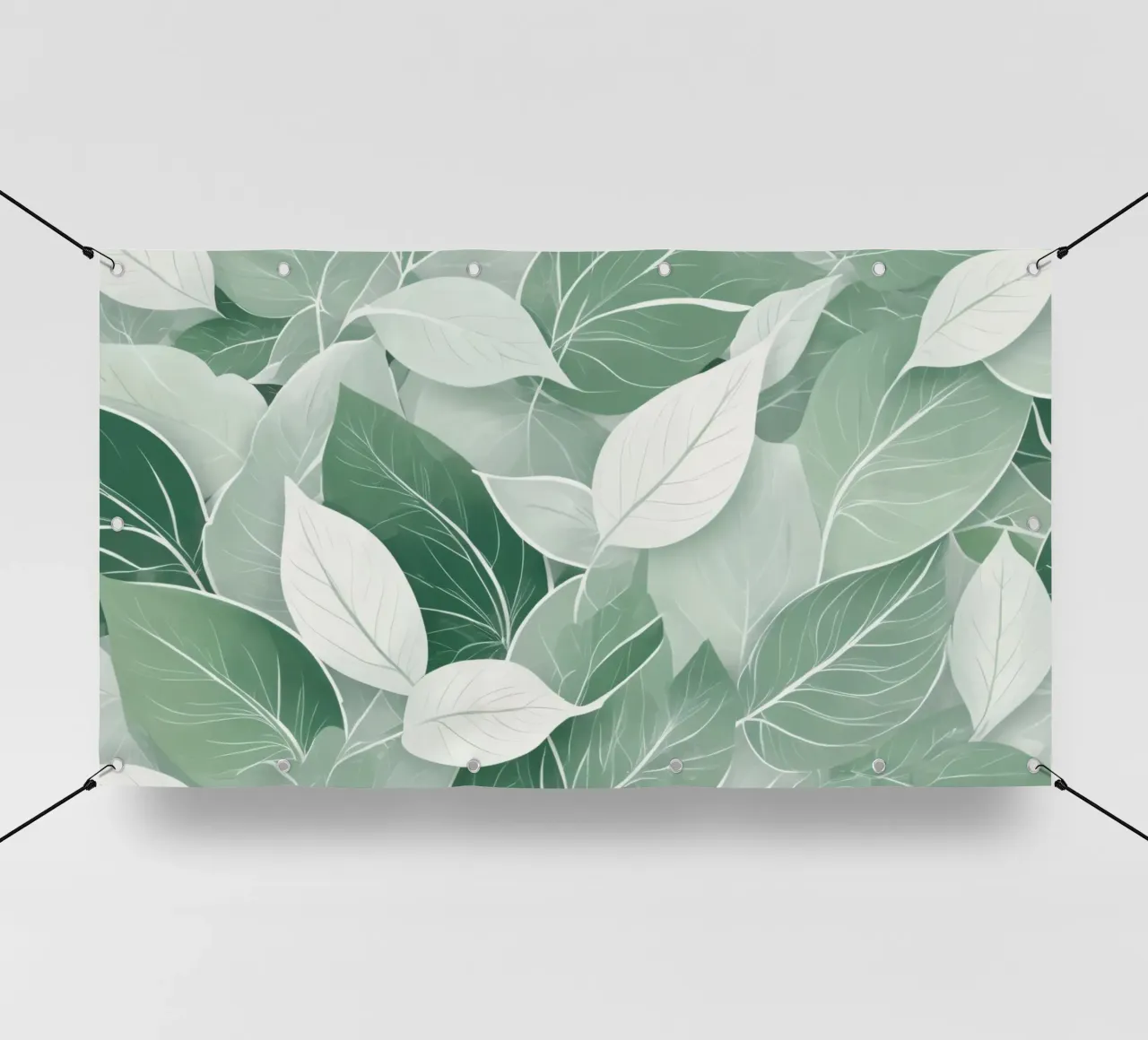 Soft green leaves create a calming botanical pattern pvc cover by DesignDoodle