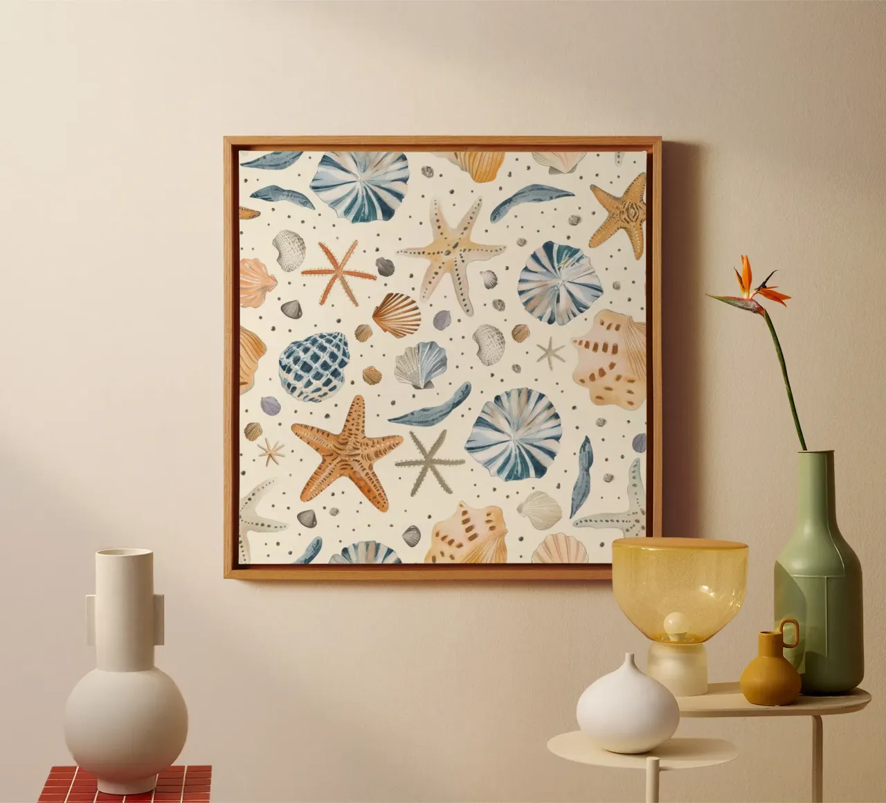 Summer & Beach canvas with Floater frame by Happy Littles