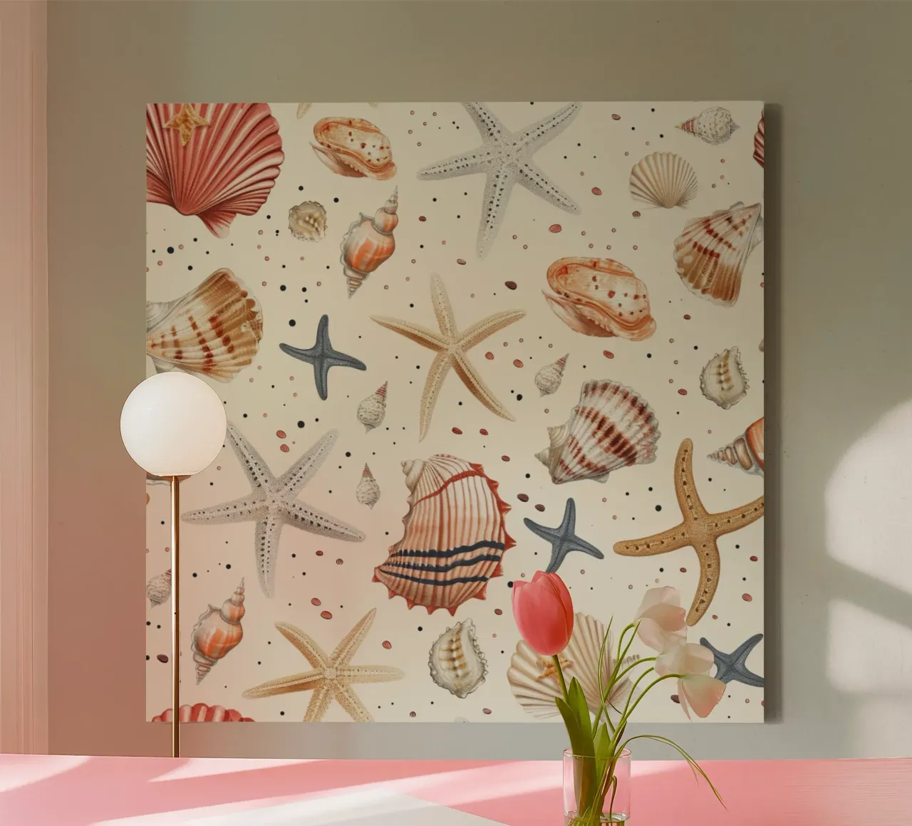 Estate e spiaggia tela con Cornice a cassetta da Happy Littles