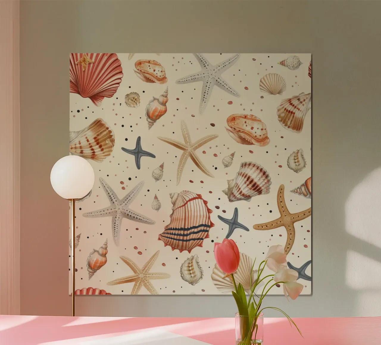 Estate e spiaggia poster con telaio in alluminio da Happy Littles