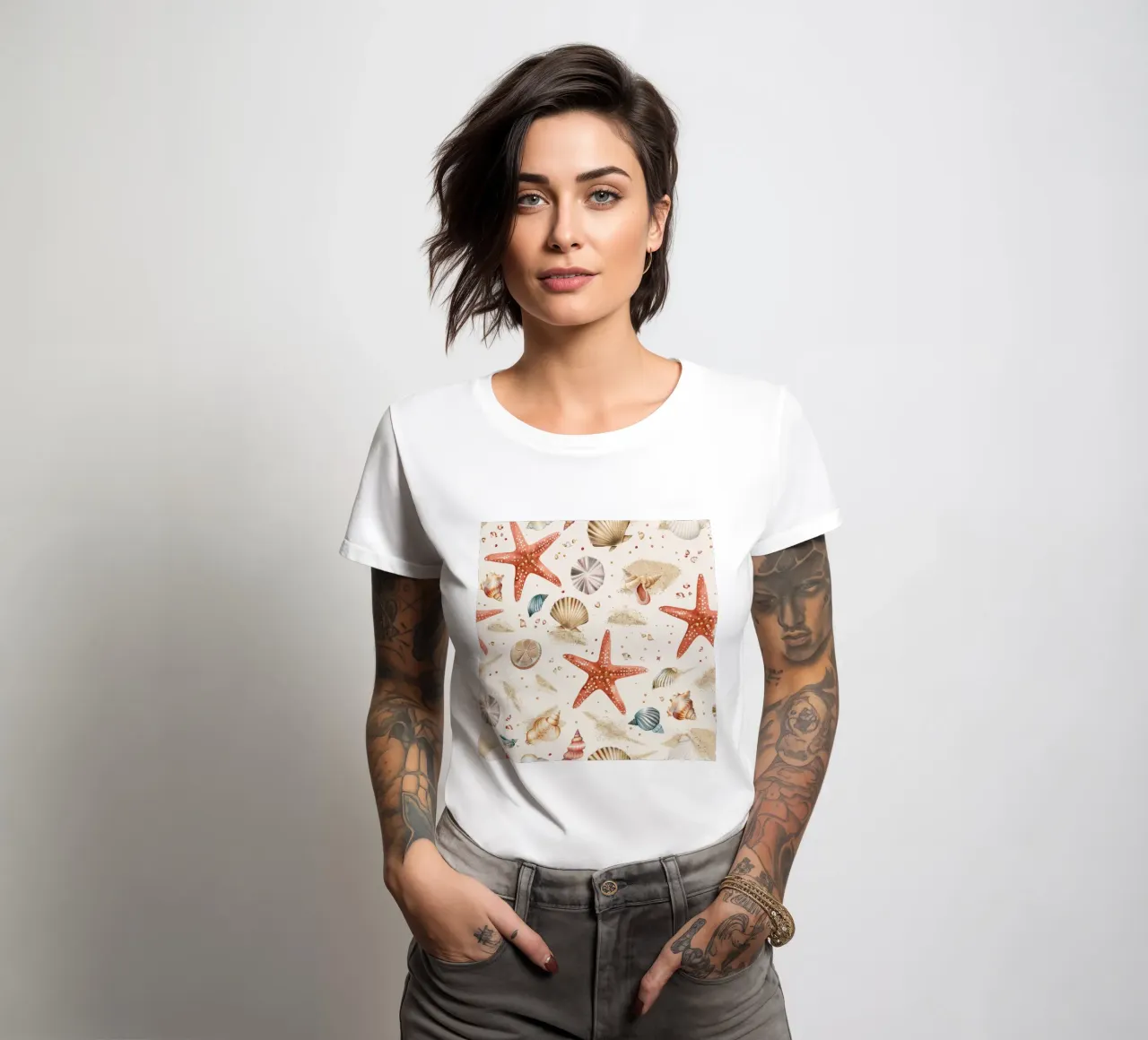 Summer & Beach women's fitted t-shirt by Happy Littles