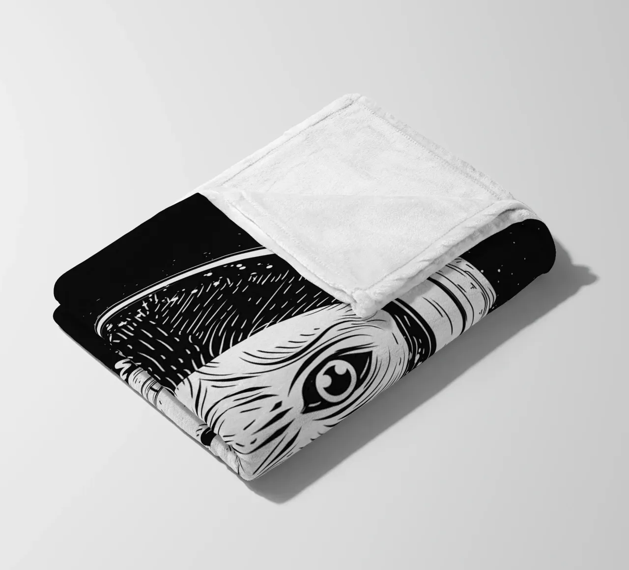 Scimmia cool con cuffie - design urbano in bianco e nero coperta in pile da NA/MO