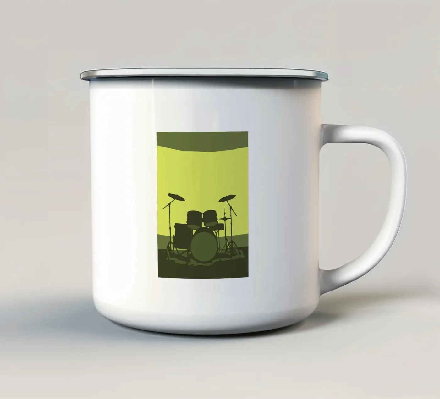 Drum Set enamel mug by MUSIC EDITION