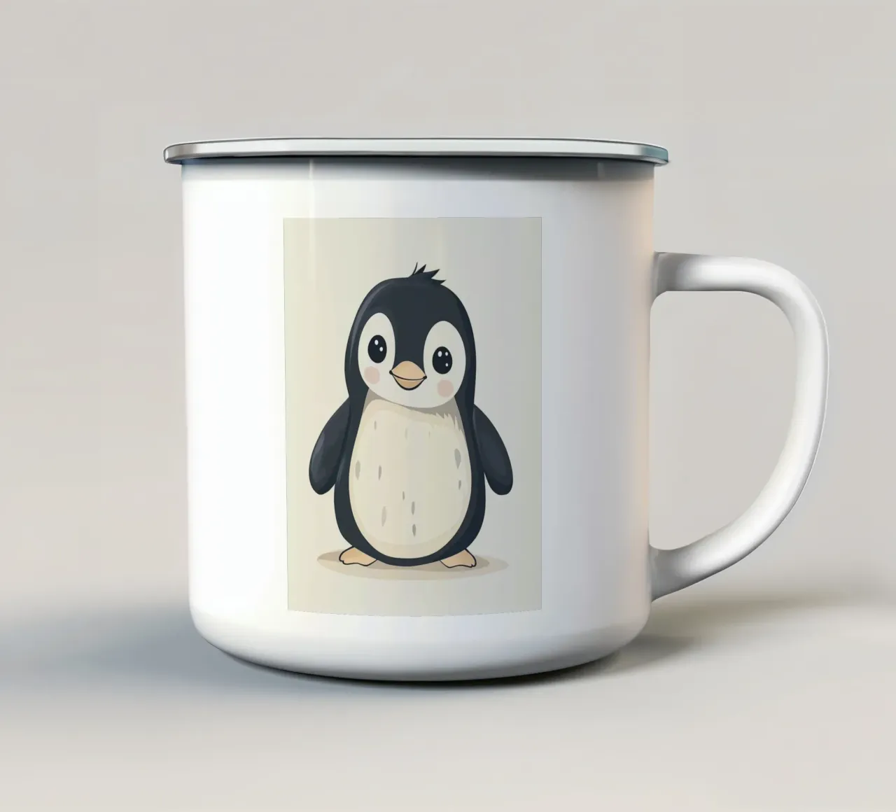 Pinguino stravagante tazza in smalto da Happy Littles