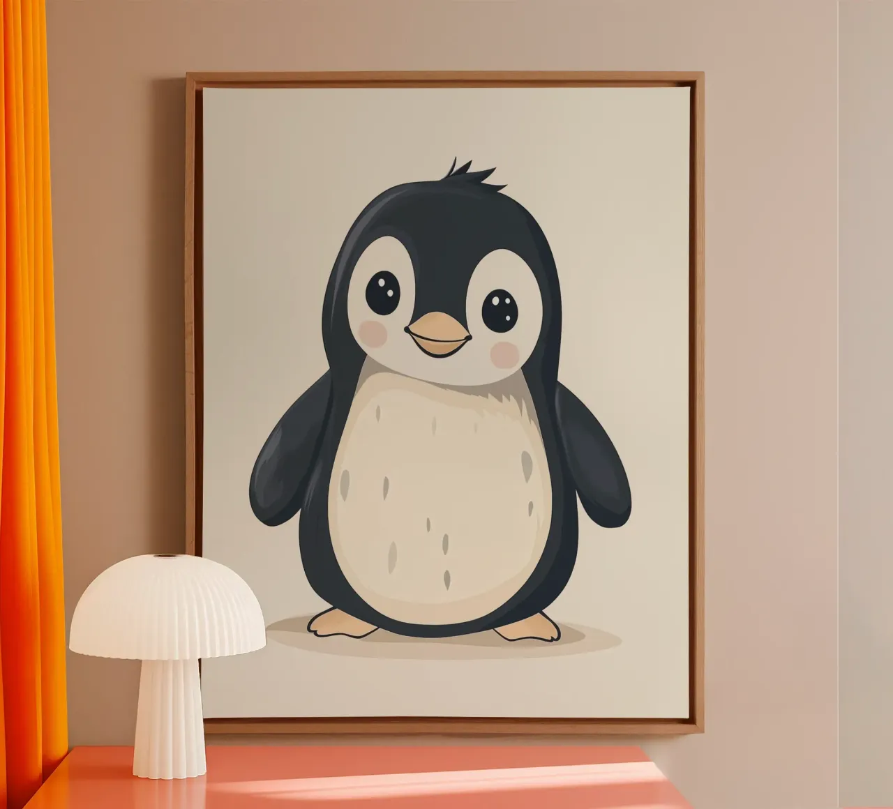 Pinguino stravagante tela con Cornice a cassetta da Happy Littles