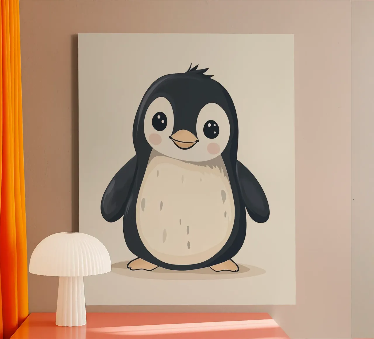 Pinguino stravagante tela con Cornice a cassetta da Happy Littles
