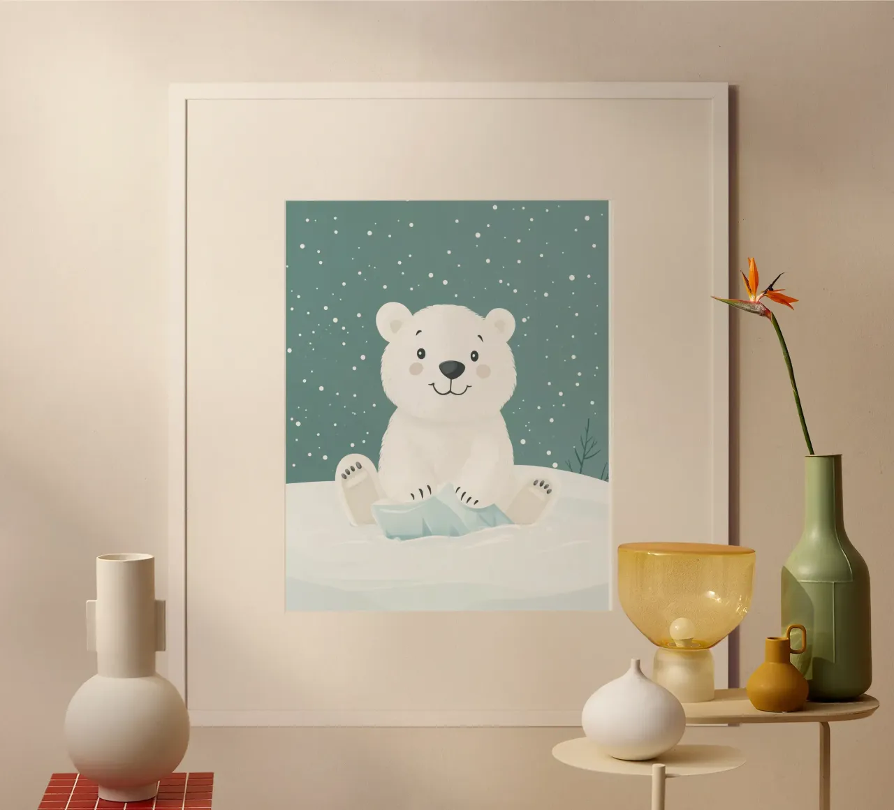 Orso polare stravagante carta hahnemühle da Happy Littles