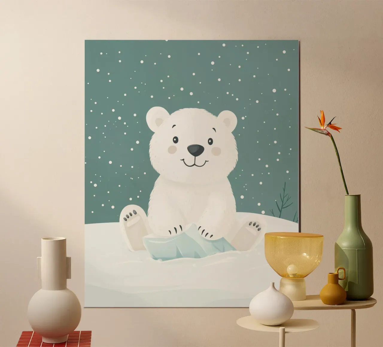 Orso polare stravagante carta hahnemühle da Happy Littles