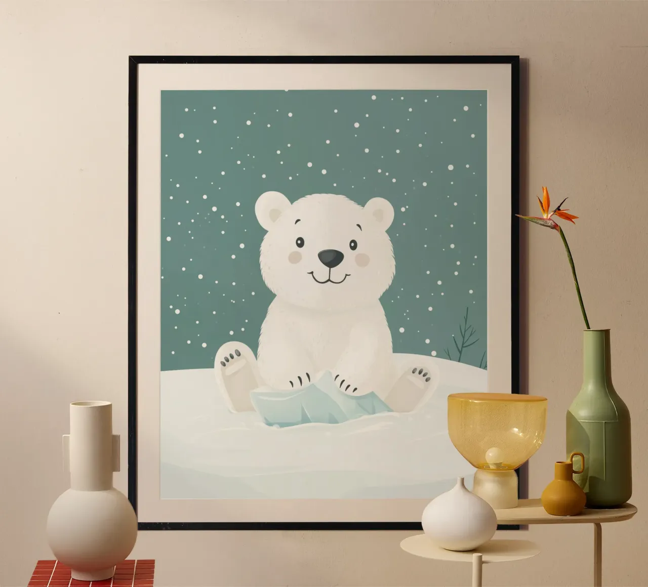 Orso polare stravagante carta hahnemühle da Happy Littles