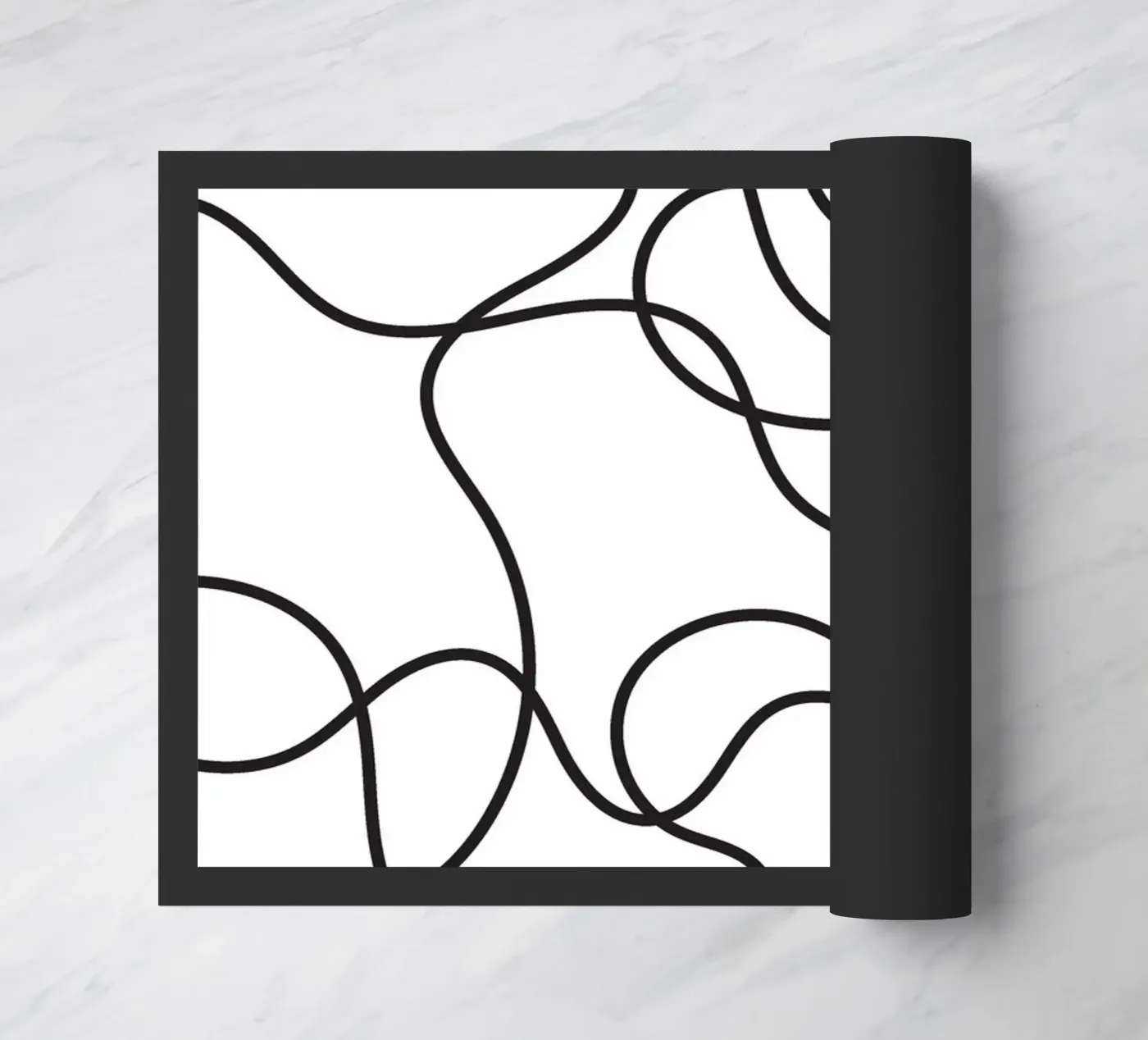 Line Scribble Abstract deurmat van galihstudio