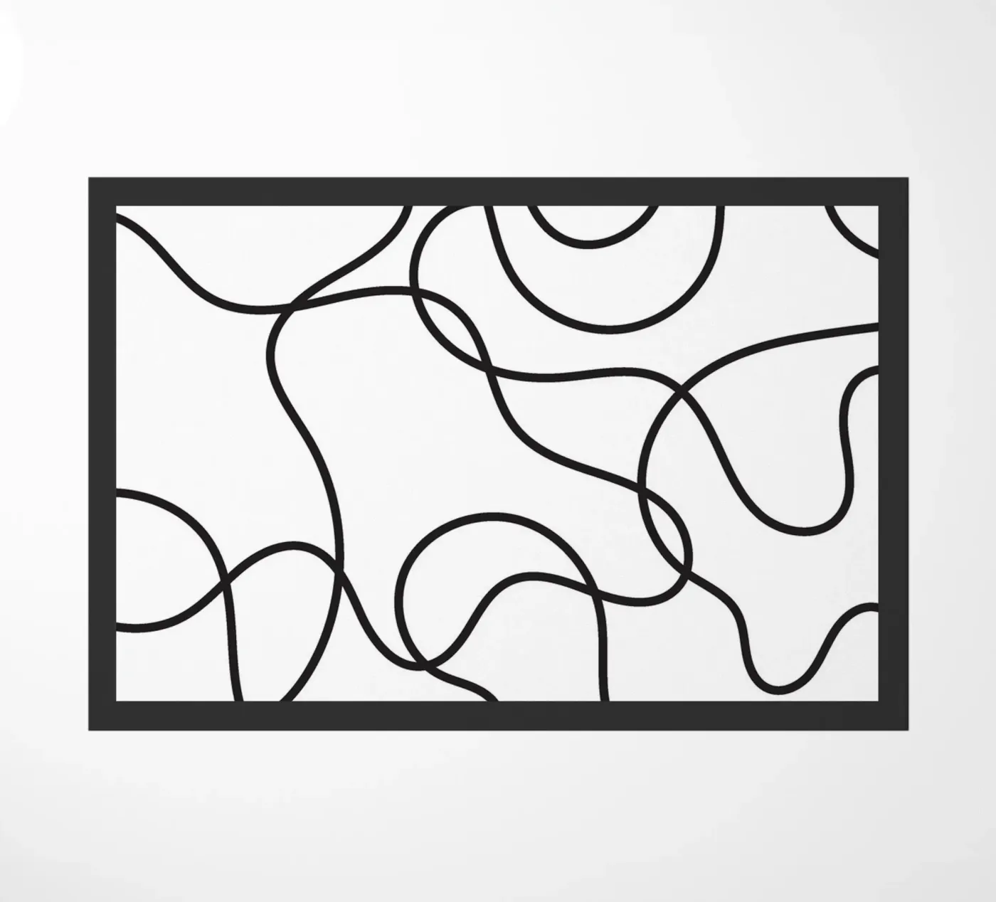 Line Scribble Abstract deurmat van galihstudio