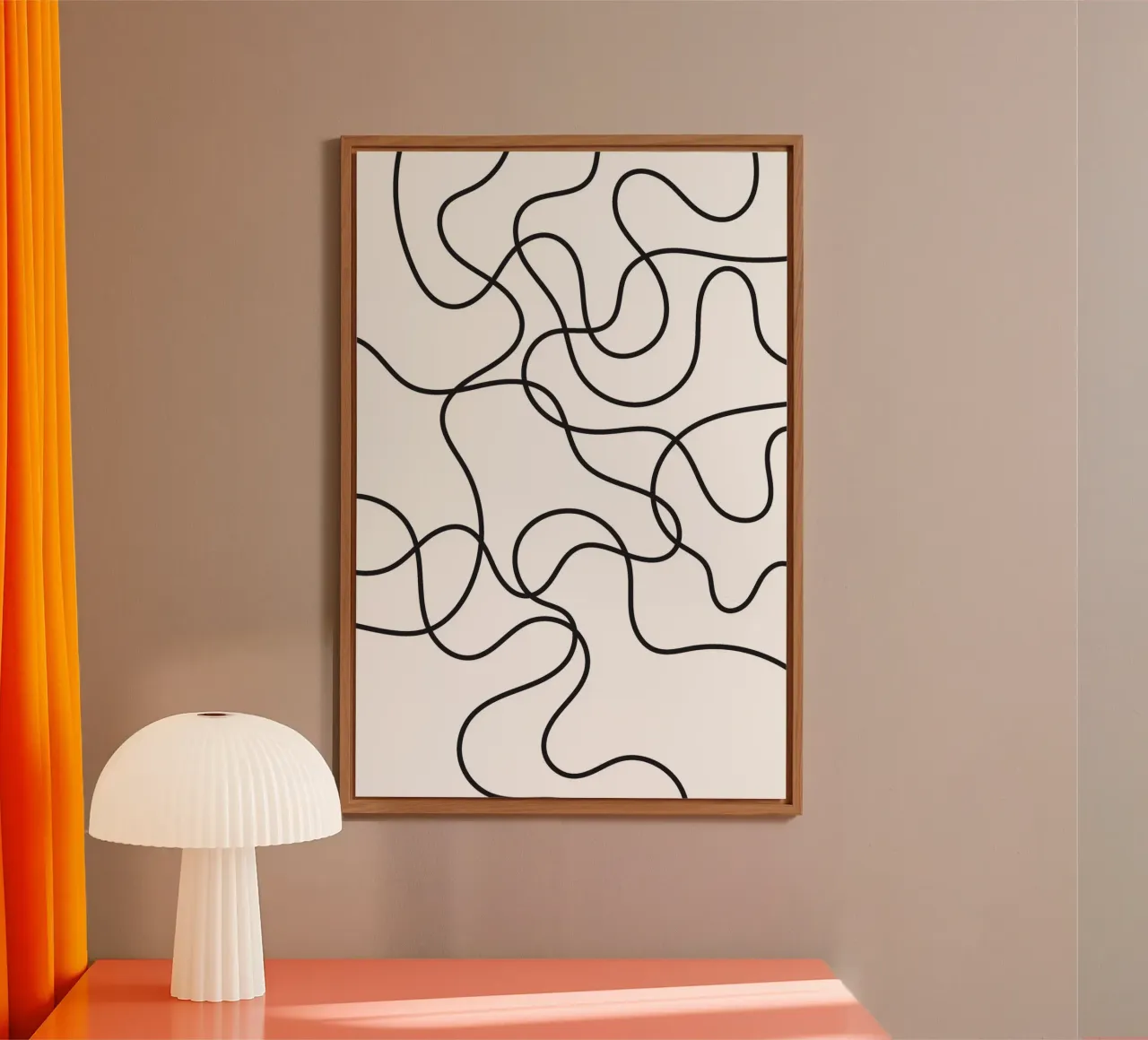 Line Scribble Abstract alluminio dibond da galihstudio