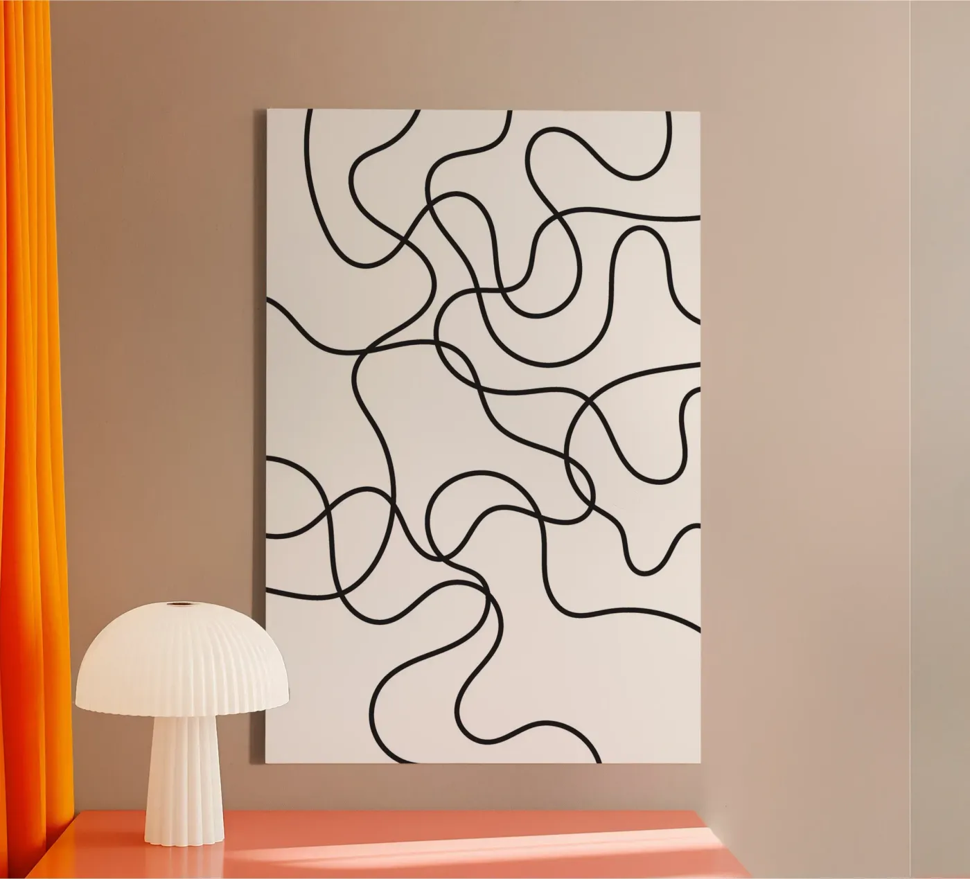 Line Scribble Abstract tela da galihstudio